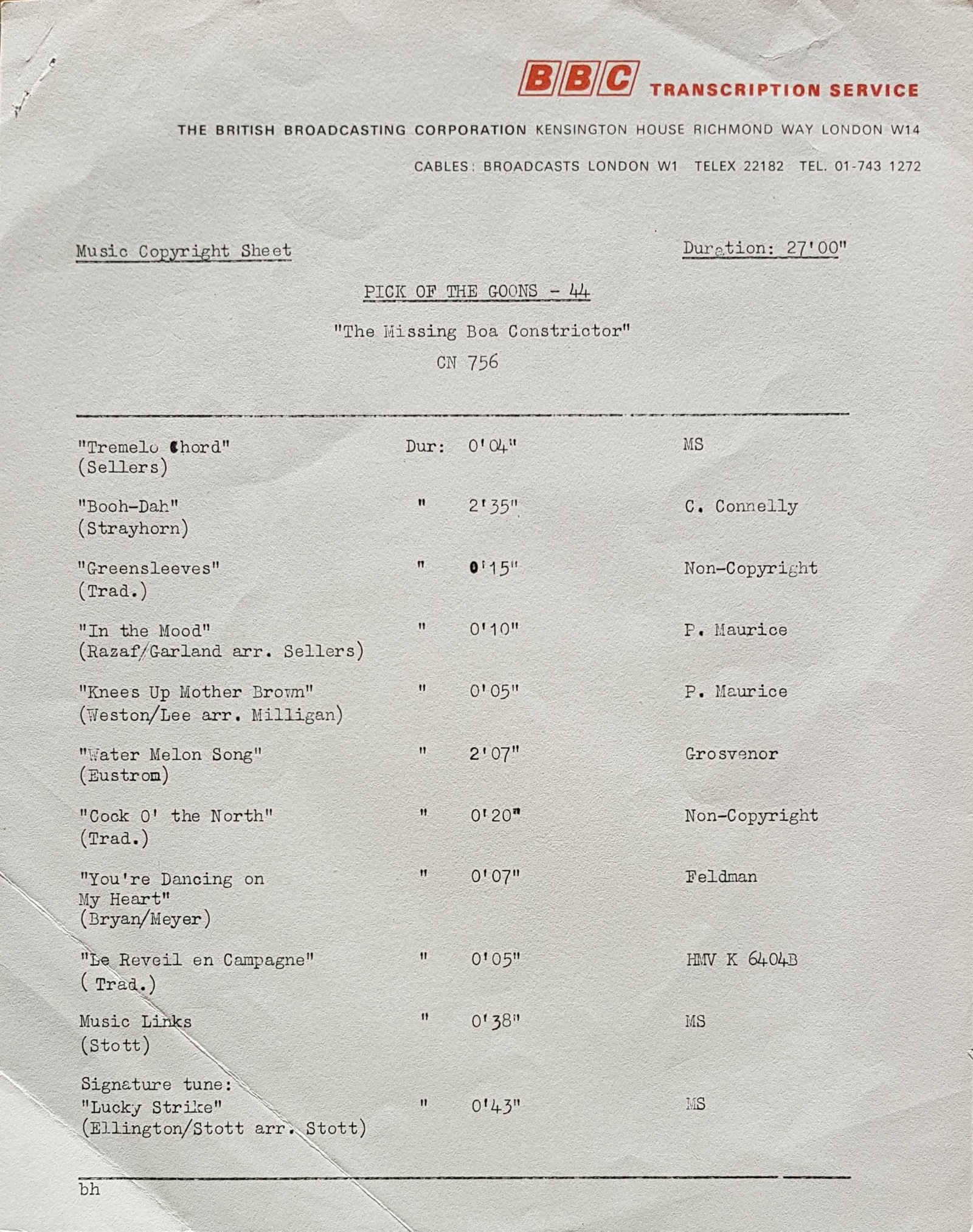 Inserts from CN 756 22
